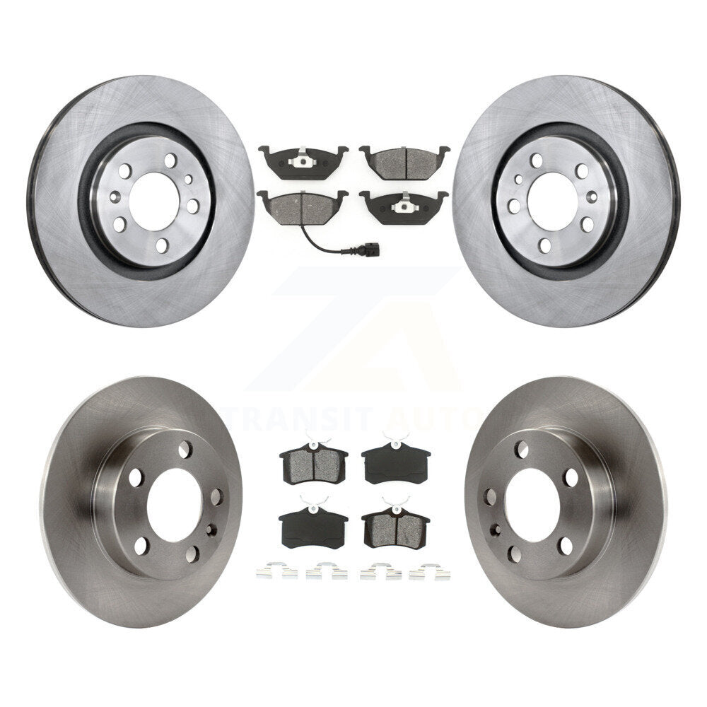 Disc Brake Rotors And Semi-Metallic Pads Front Rear Kit For Volkswagen Beetle