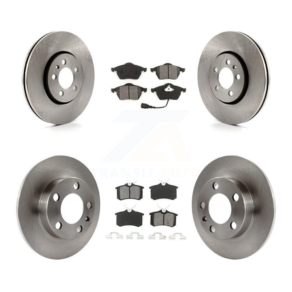 Disc Brake Rotors And Semi-Metallic Pads Front Rear Kit For Volkswagen Beetle