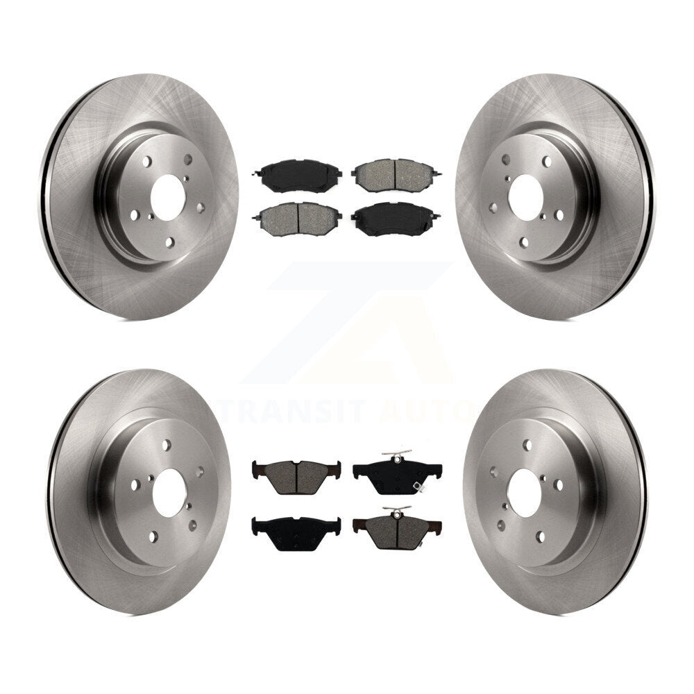 Disc Brake Rotors Semi-Metallic Pad Front Rear Kit For Subaru Outback WRX Legacy
