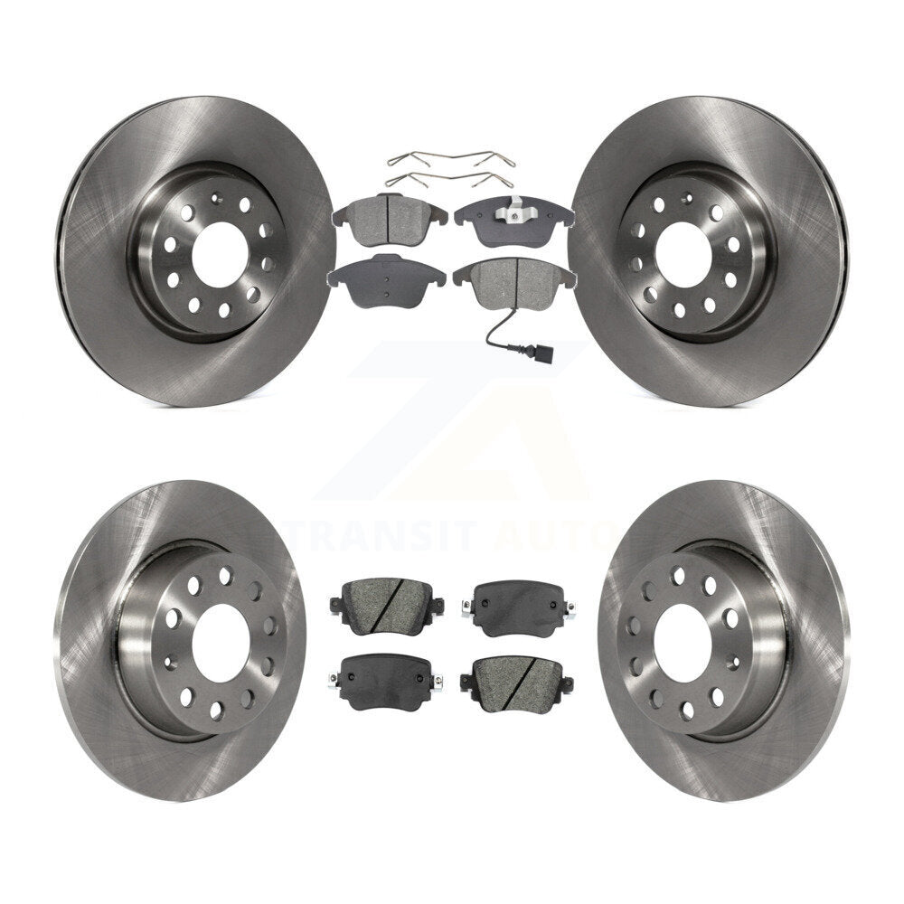 Disc Brake Rotors And Semi-Metallic Pads Front Rear Kit For Volkswagen Passat