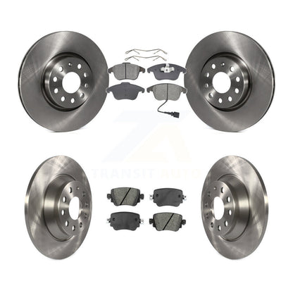 Disc Brake Rotors Semi-Metallic Pad Front Rear Kit For 2016-2018 Audi Q3 Quattro