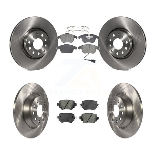 Disc Brake Rotors Semi-Metallic Pad Front Rear Kit For 2016-2018 Audi Q3 Quattro