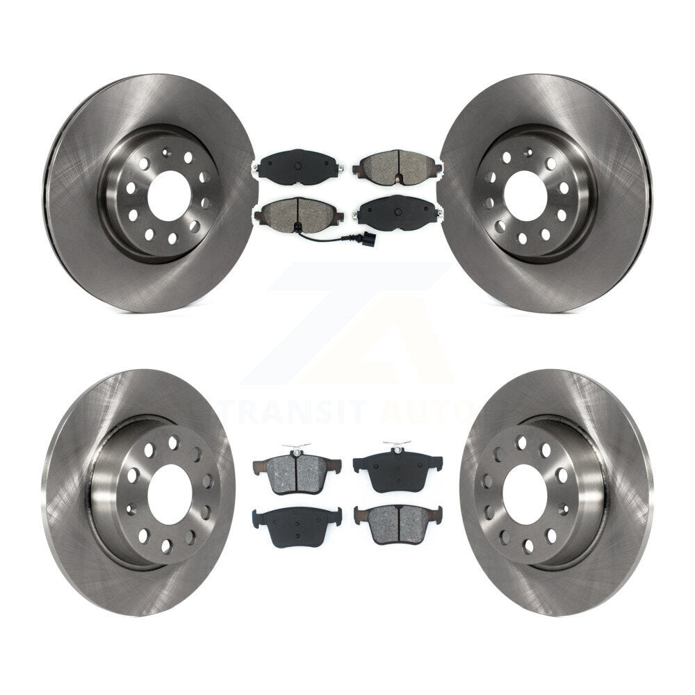Brake Rotor Semi-Metallic Pad Front Rear Kit For Volkswagen Taos Audi A3 Quattro