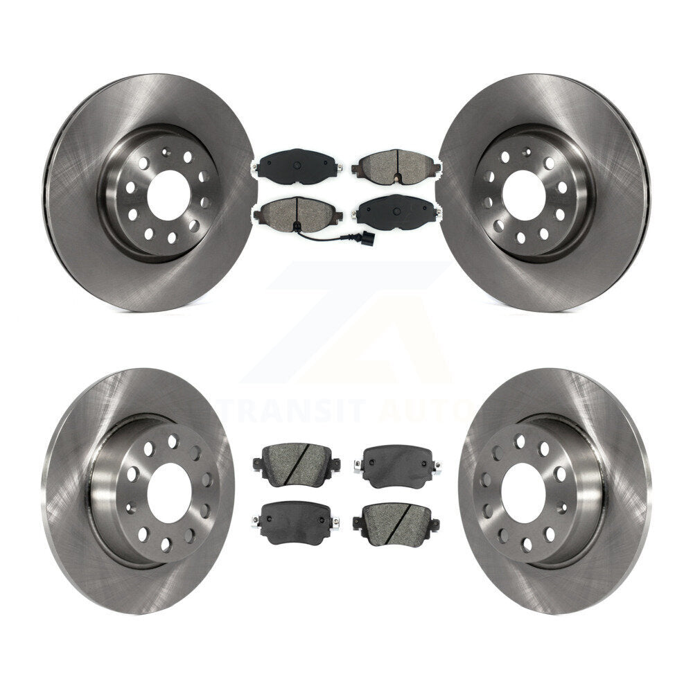 Brake Rotors Semi-Metallic Pad Front Rear Kit For Volkswagen Golf SportWagen GTI