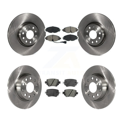 Brake Rotors Semi-Metallic Pad Front Rear Kit For Volkswagen Golf SportWagen GTI
