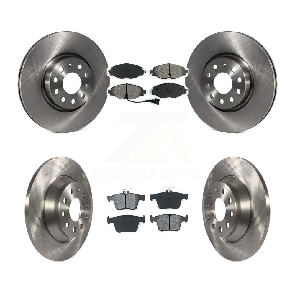 Disc Brake Rotors And Semi-Metallic Pads Front Rear Kit For Audi TT Quattro
