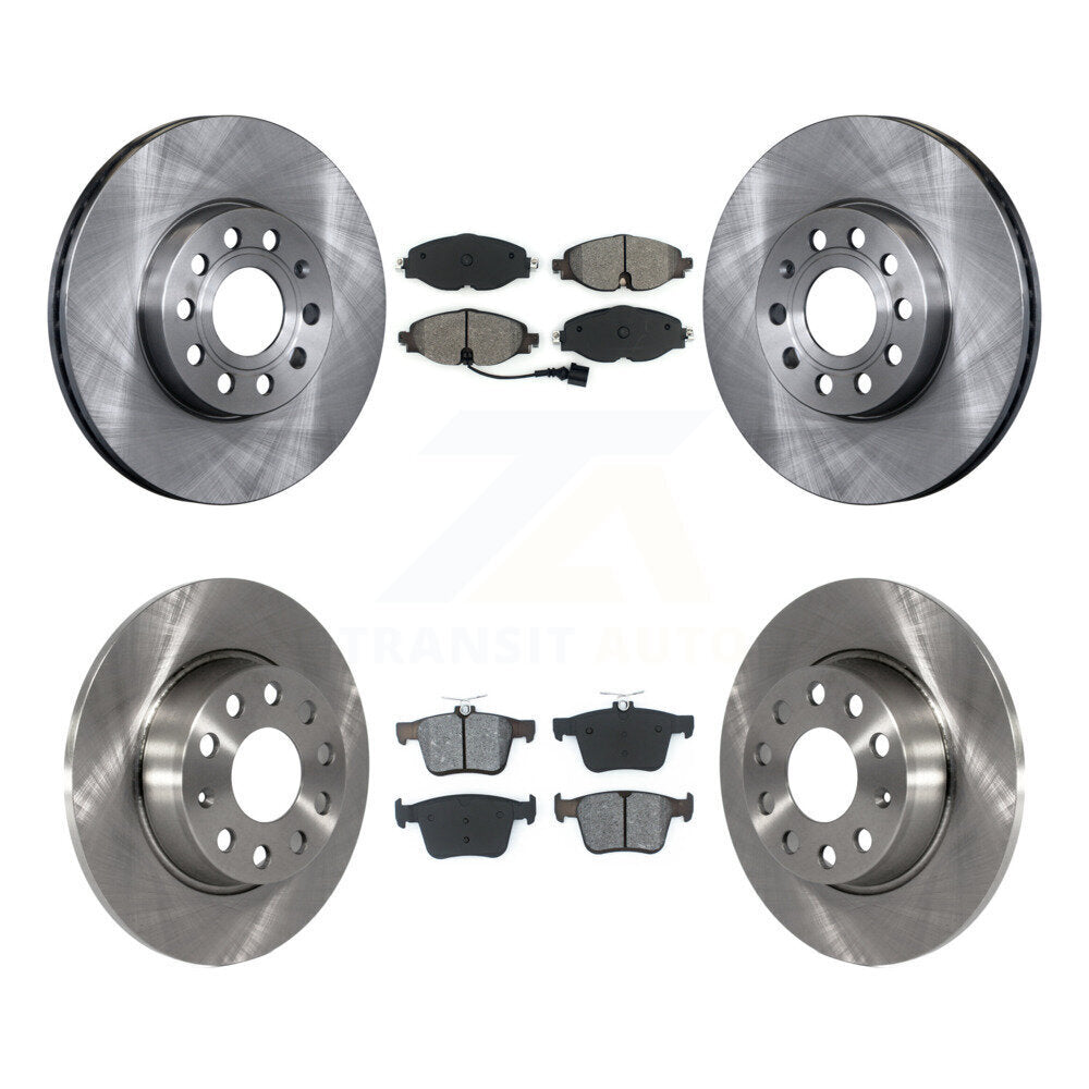 Brake Rotor Semi-Metallic Pad Front Rear Kit For Volkswagen Taos Audi A3 Quattro