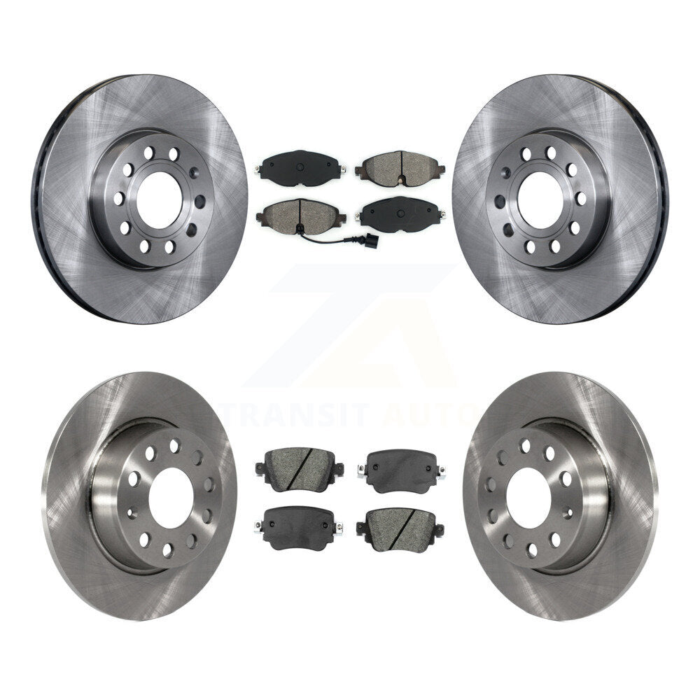 Disc Brake Rotor Semi-Metallic Pad Front Rear Kit For Volkswagen Golf SportWagen