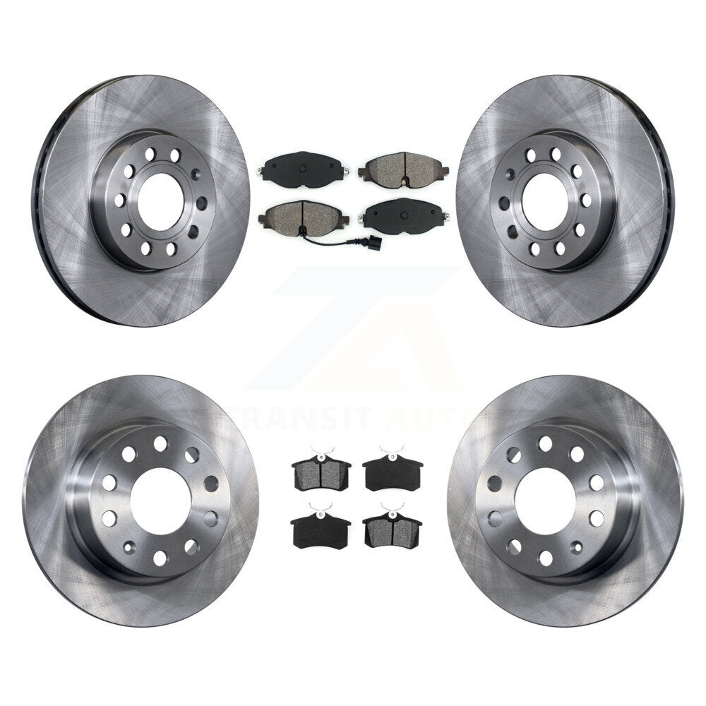 Disc Brake Rotor Semi-Metallic Pad Front Rear Kit For Volkswagen Golf SportWagen