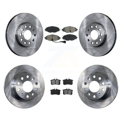 Disc Brake Rotor Semi-Metallic Pad Front Rear Kit For Volkswagen Golf SportWagen