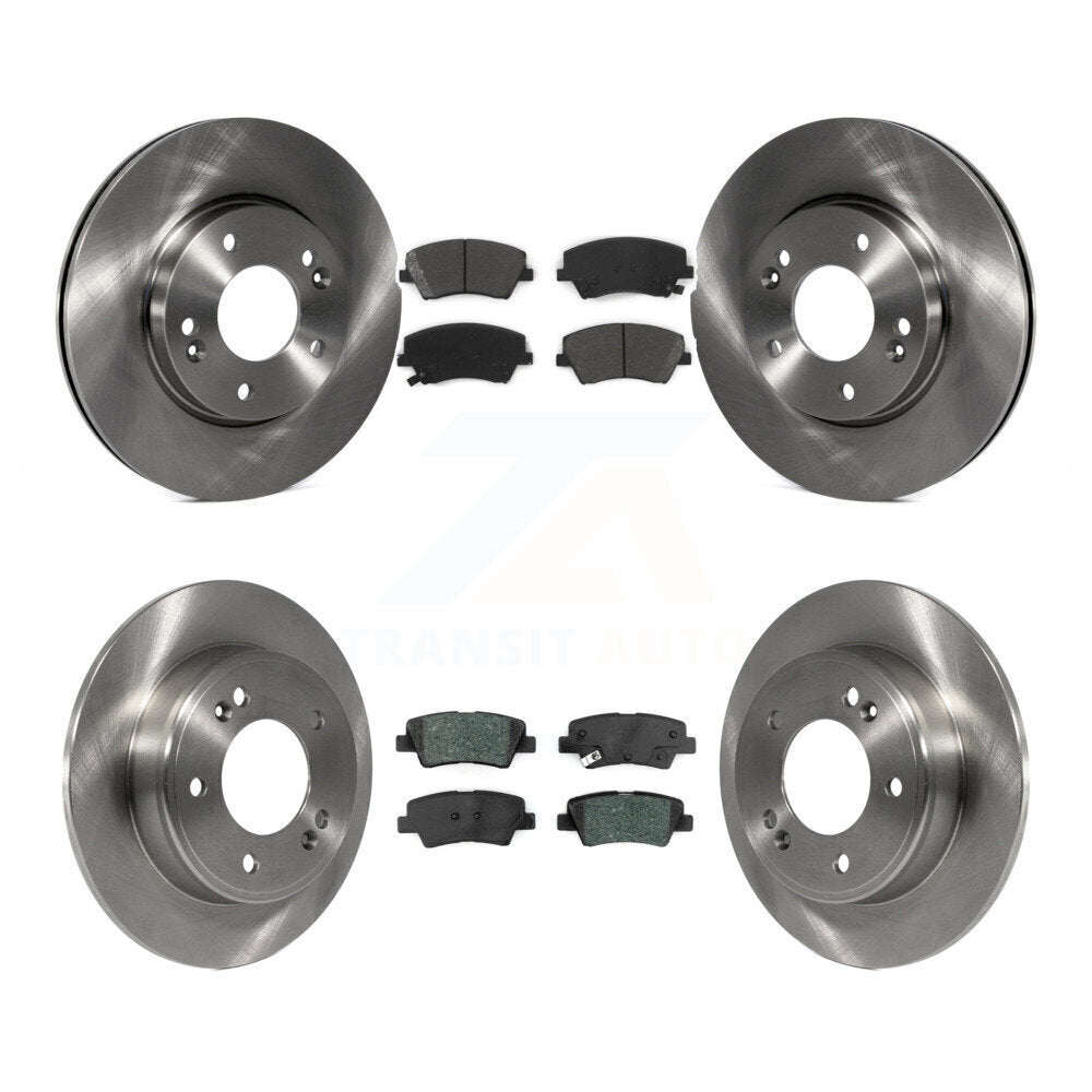 Brake Rotors Semi-Metallic Pad Front Rear Kit For 2017-2020 Hyundai Elantra 2.0L