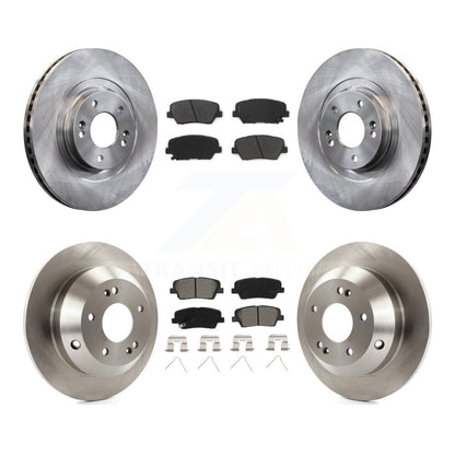 Brake Rotors & Semi-Metallic Pad Front Rear Kit For Kia Sorento Hyundai Santa Fe