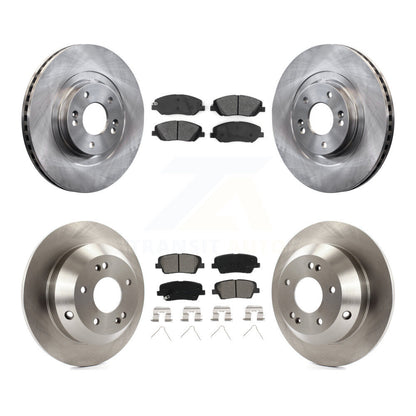 Disc Brake Rotors And Semi-Metallic Pads Front Rear Kit For Hyundai Santa Fe XL