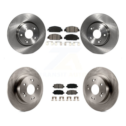 Disc Brake Rotors And Semi-Metallic Pads Front Rear Kit For 2016-2022 Honda HR-V