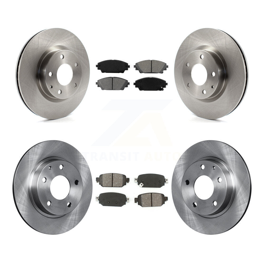 Disc Brake Rotor & Semi-Metallic Pad Front Rear Kit For 2019-2022 Mazda CX-3 AWD