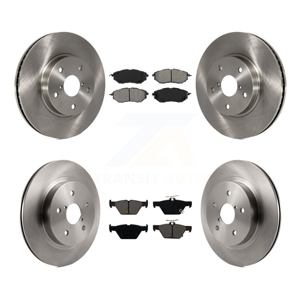 Disc Brake Rotors & Semi-Metallic Pad Front Rear Kit For 2015 Subaru Legacy 2.5L