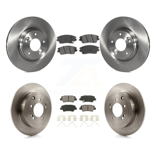 Brake Rotor And Semi-Metallic Pad Front Rear Kit For Hyundai Tucson Kia Sportage