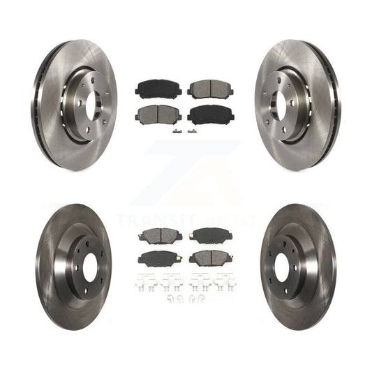 Disc Brake Rotors And Semi-Metallic Pads Front Rear Kit For Mazda CX-5