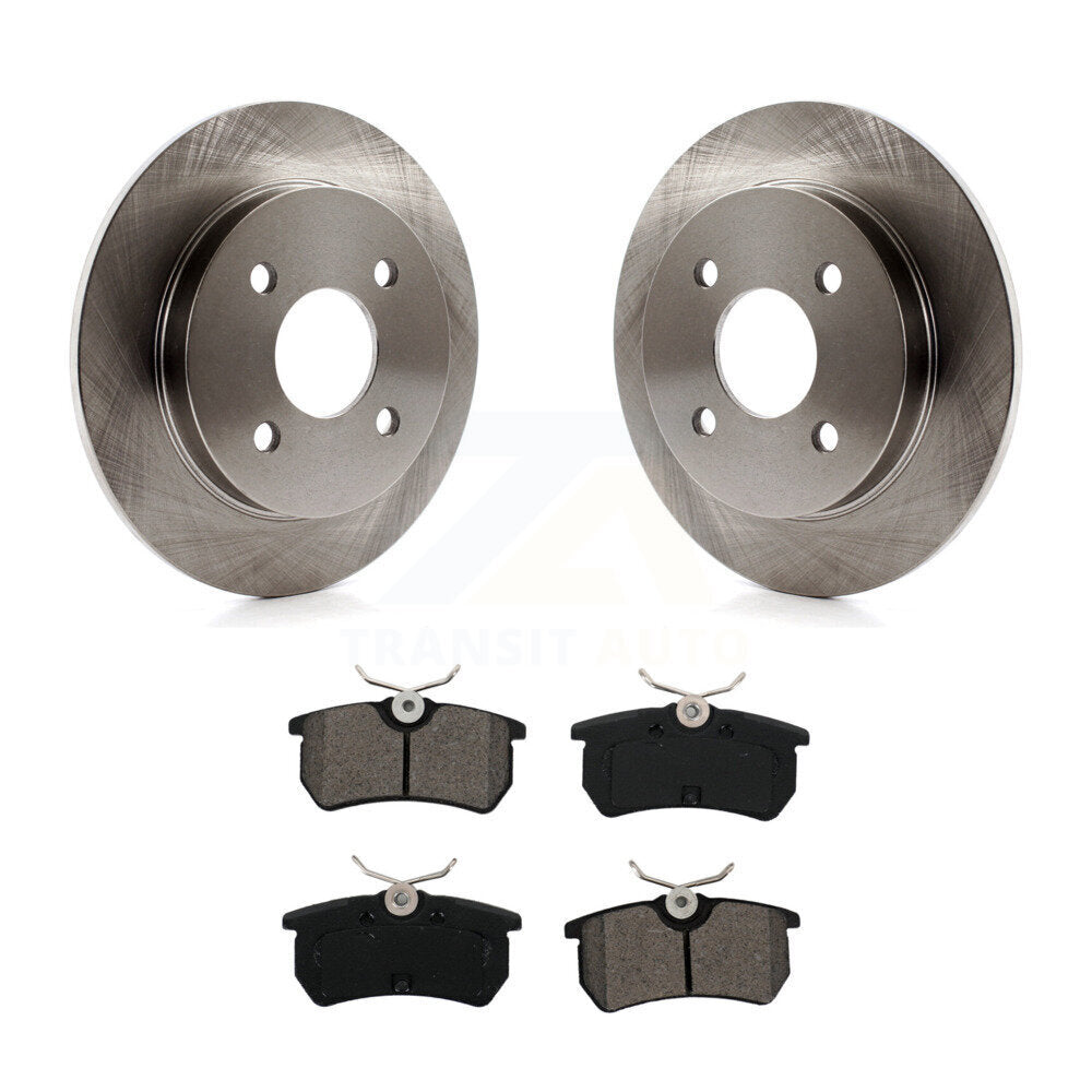Disc Brake Rotors And Semi-Metallic Pads Rear Kit For Ford Focus Fiesta