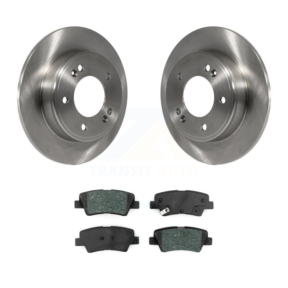 Disc Brake Rotor & Semi-Metallic Pad Rear Kit For Hyundai Elantra Venue Kia Soul