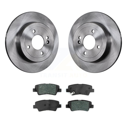 Disc Brake Rotors And Semi-Metallic Pads Rear Kit For Kia Rio Hyundai Accent