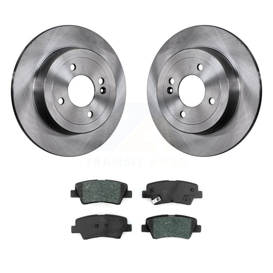 Disc Brake Rotors And Semi-Metallic Pads Rear Kit For Kia Rio Hyundai Accent