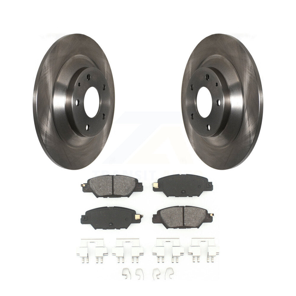 Disc Brake Rotors And Semi-Metallic Pads Rear Kit For 2016-2024 Mazda CX-5