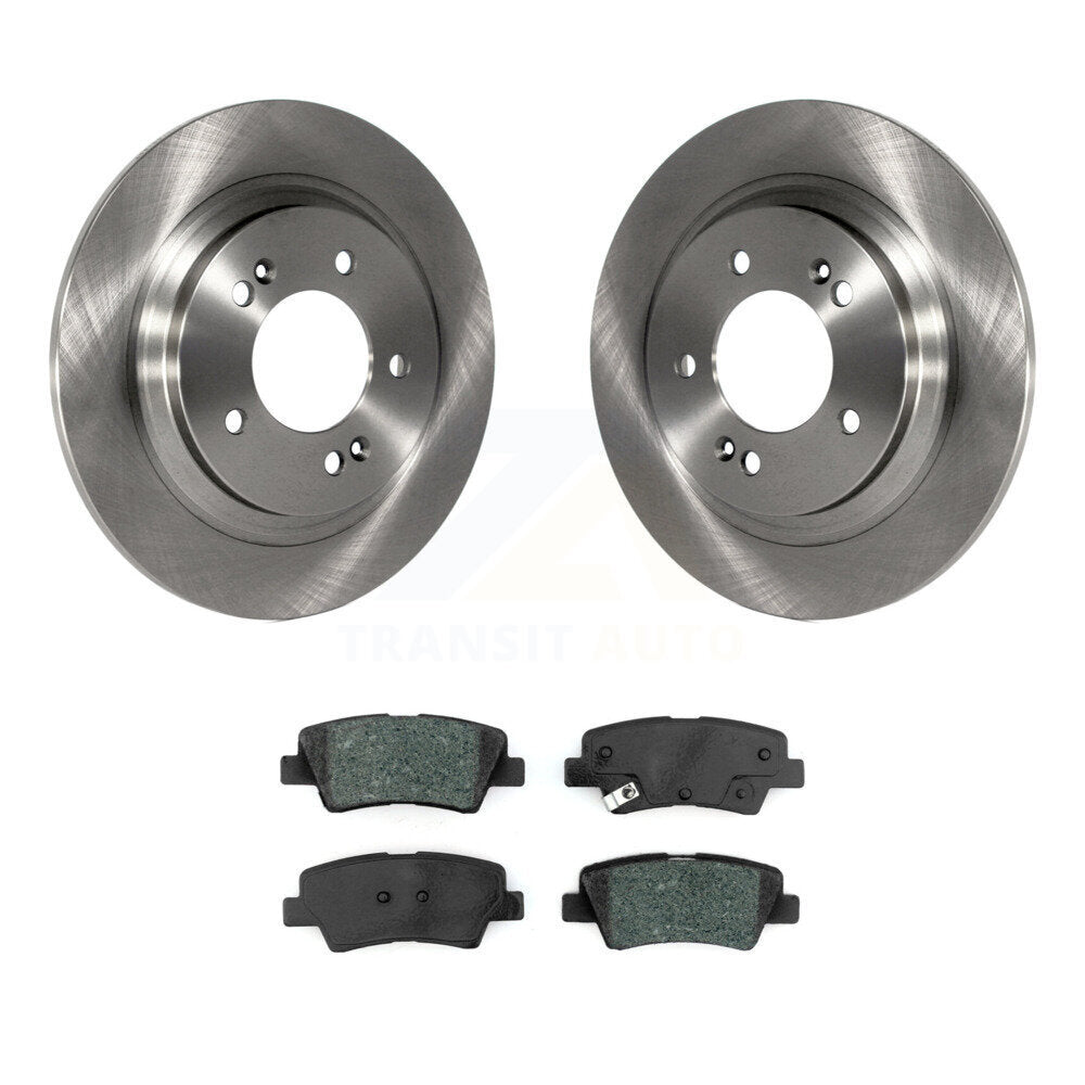 Disc Brake Rotors And Semi-Metallic Pads Rear Kit For Hyundai Ioniq Kia Niro