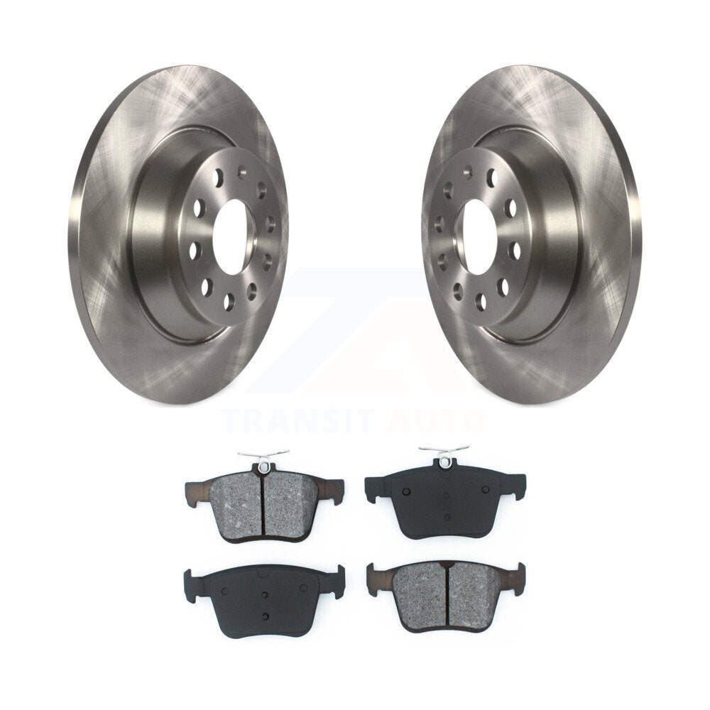 Brake Rotors & Semi-Metallic Pad Rear Kit For Volkswagen Tiguan Jetta Audi Q3 TT