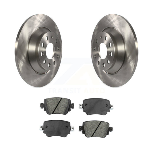 Disc Brake Rotors And Semi-Metallic Pads Rear Kit For 2016-2018 Audi Q3 Quattro
