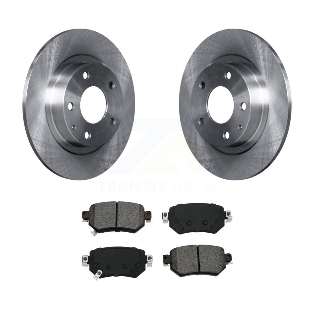 Disc Brake Rotors And Semi-Metallic Pads Rear Kit For 2016-2021 Mazda 6