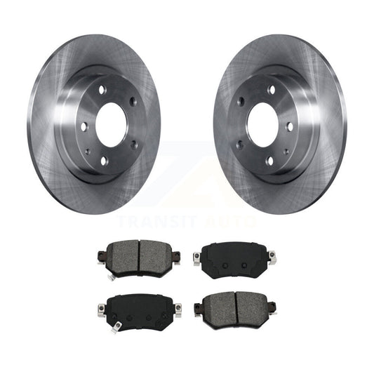Disc Brake Rotors And Semi-Metallic Pads Rear Kit For 2016-2021 Mazda 6