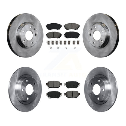 Disc Brake Rotors And Semi-Metallic Pads Front Rear Kit For 2016-2018 Mazda 6
