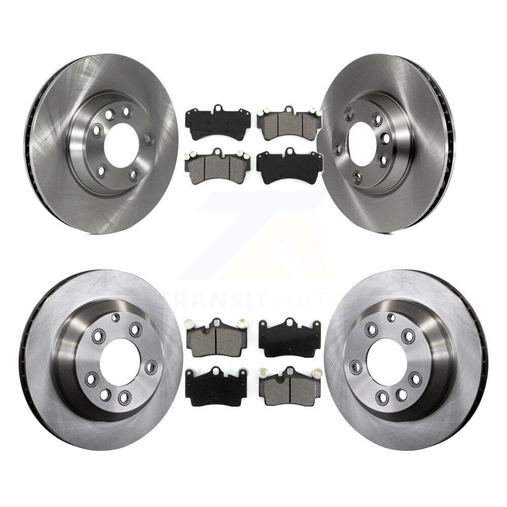 Disc Brake Rotor & Semi-Metallic Pad Front Rear Kit (6Pc) For Audi Q7 Volkswagen