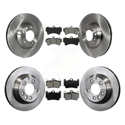 Disc Brake Rotor & Semi-Metallic Pad Front Rear Kit (6Pc) For Audi Q7 Volkswagen