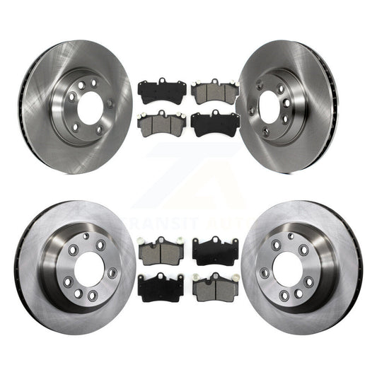 Disc Brake Rotor & Semi-Metallic Pad Front Rear Kit (6Pc) For Audi Q7 Volkswagen