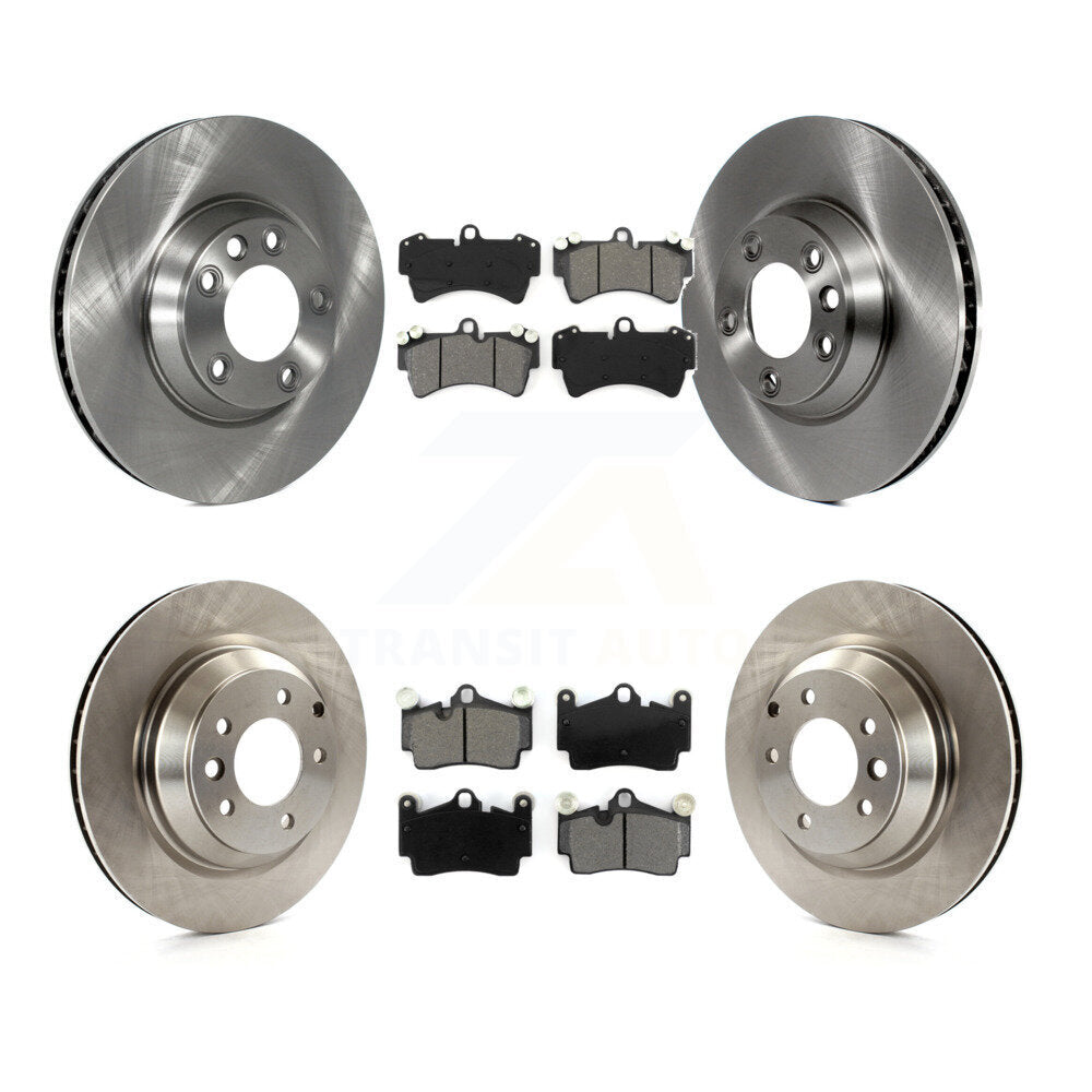 Disc Brake Rotors And Semi-Metallic Pads Front Rear Kit (6Pc) For Audi Q7