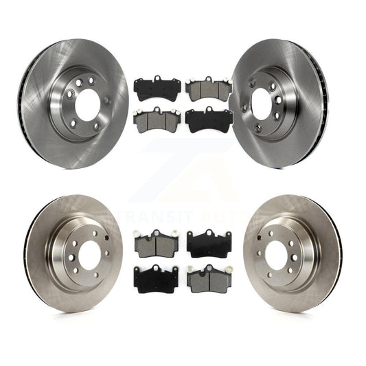 Disc Brake Rotors And Semi-Metallic Pads Front Rear Kit (6Pc) For Audi Q7