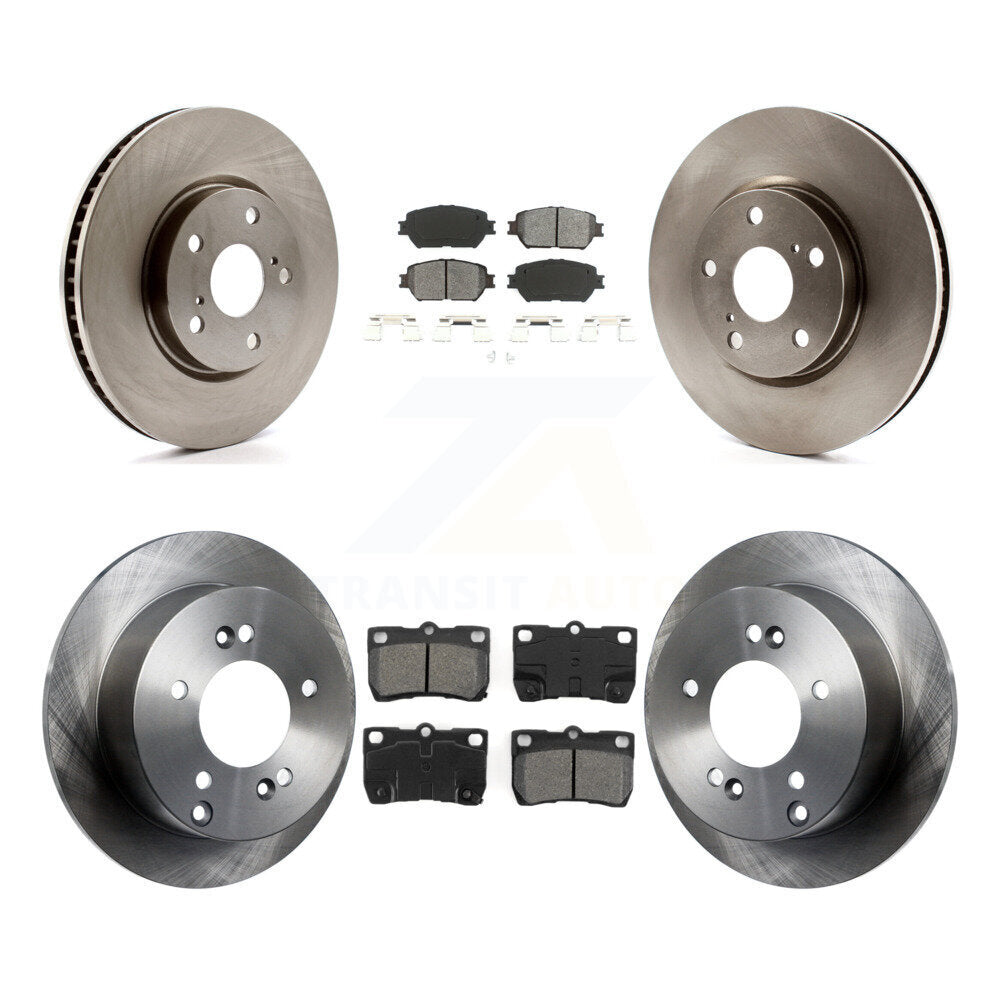 Disc Brake Rotors And Semi-Metallic Pads Front Rear Kit (6Pc) For Lexus IS250