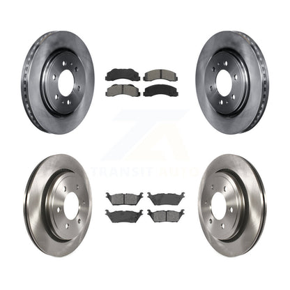Disc Brake Rotors And Semi-Metallic Pads Front Rear Kit For Ford F-150