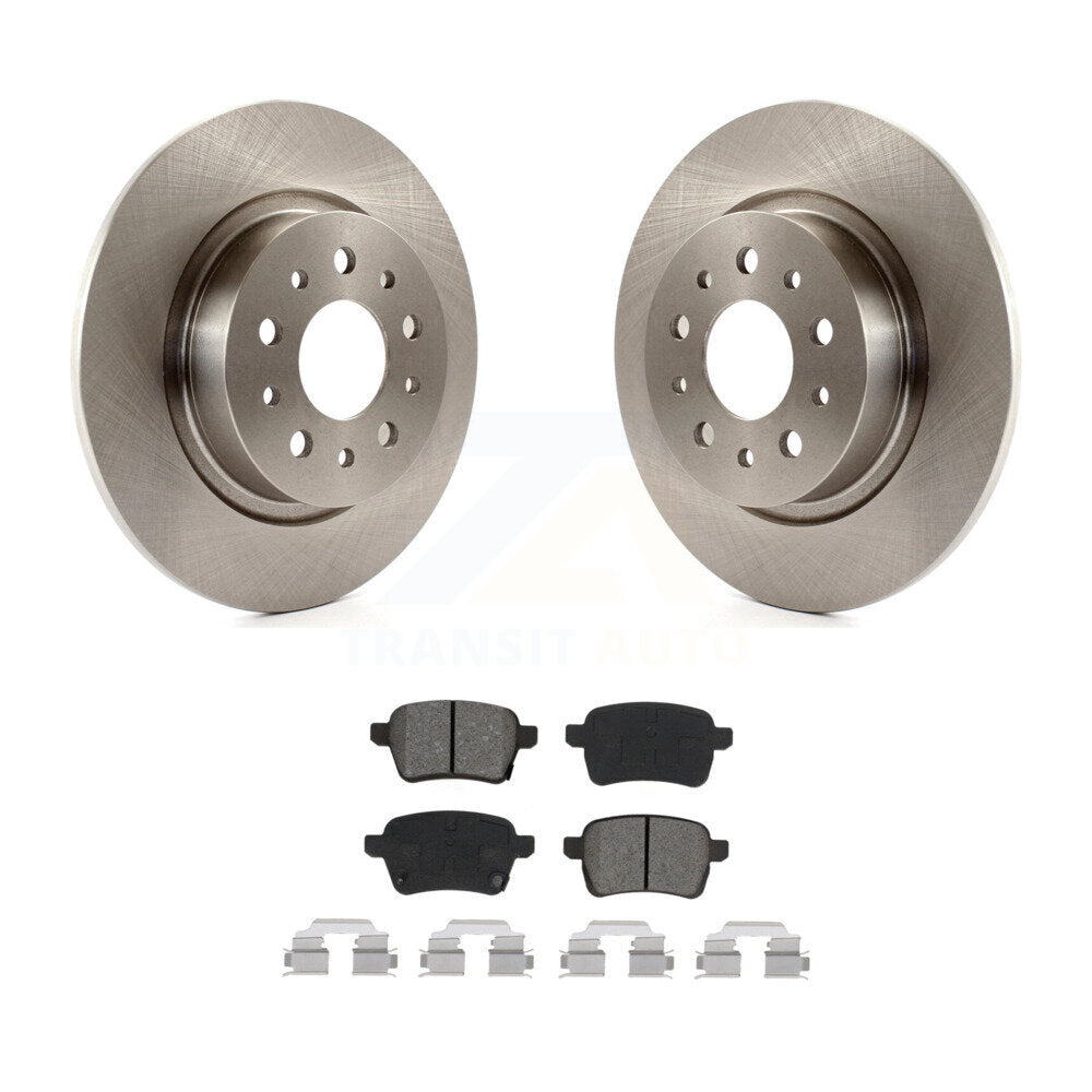 Disc Brake Rotors And Semi-Metallic Pads Rear Kit For 2014-2020 Fiat 500L