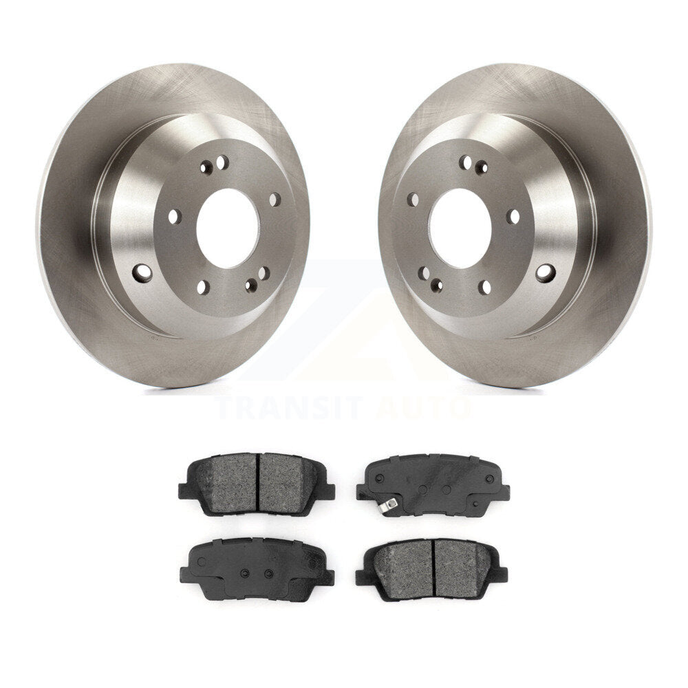 Brake Rotor Semi-Metallic Pad Rear Kit For Kia Sorento With Red Painted Calipers