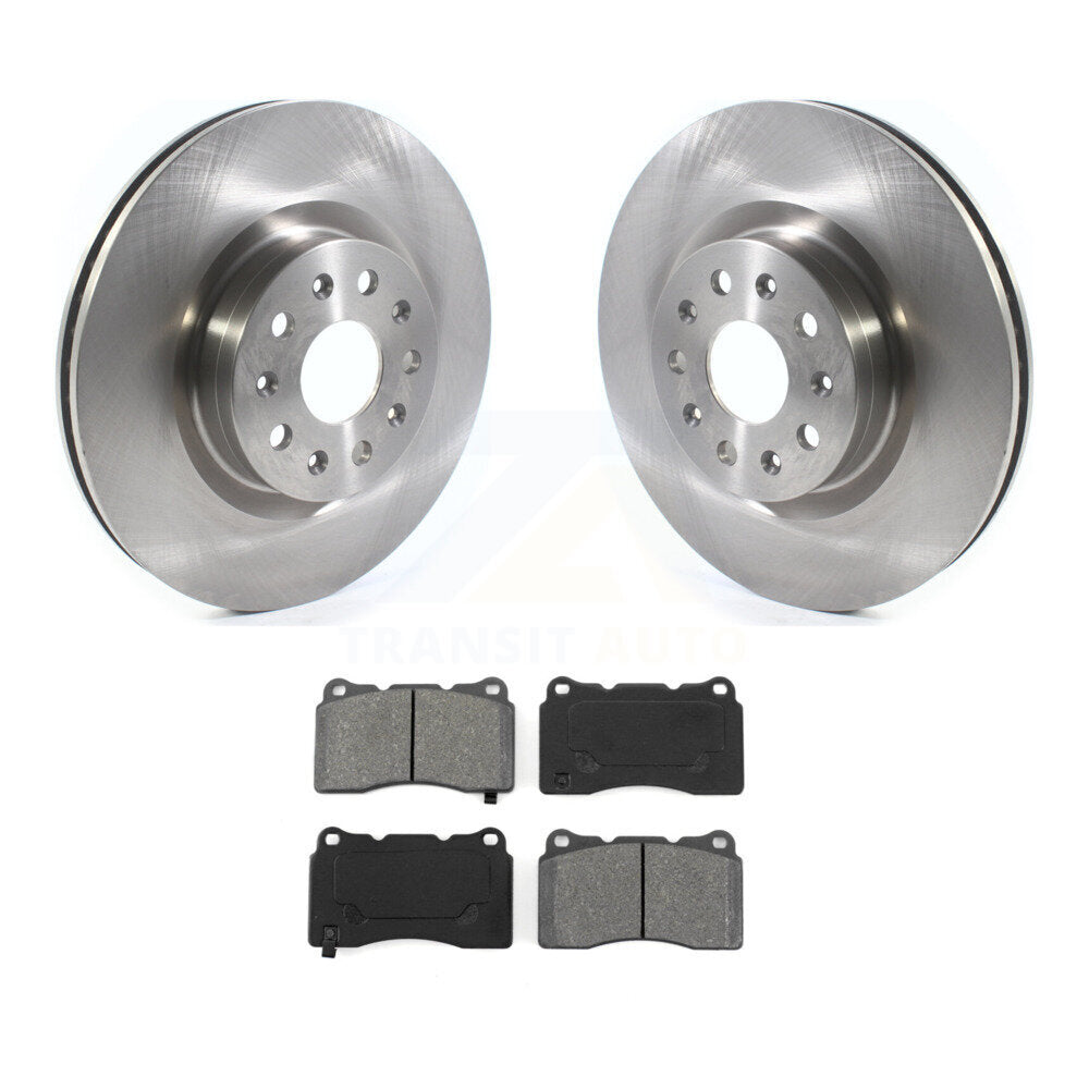 Disc Brake Rotors And Semi-Metallic Pads Front Kit For Cadillac CTS CT6