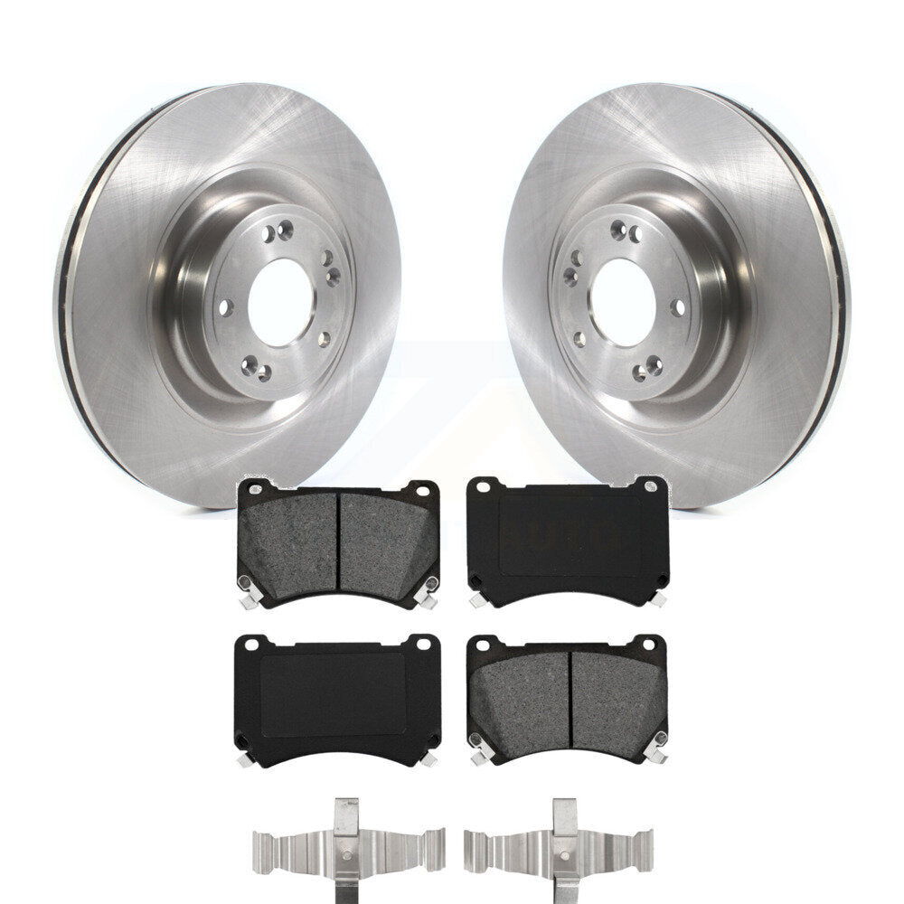 Disc Brake Rotors And Semi-Metallic Pads Front Kit For Hyundai Genesis Equus