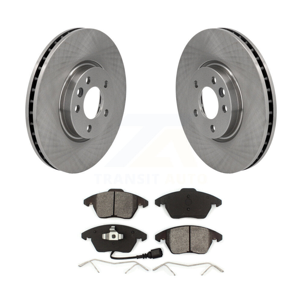 Disc Brake Rotors And Semi-Metallic Pads Front Kit For Volkswagen CC