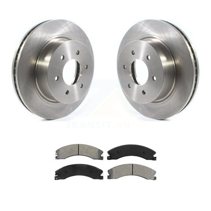 Disc Brake Rotors And Semi-Metallic Pads Front Kit For 2016-2024 Nissan TITAN XD