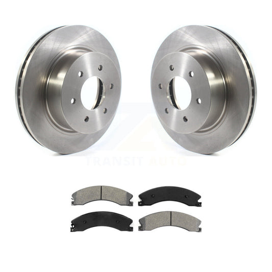 Disc Brake Rotors And Semi-Metallic Pads Front Kit For 2016-2024 Nissan TITAN XD