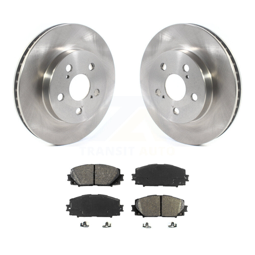 Brake Rotor And Semi-Metallic Pad Front Kit For Toyota Corolla Prius Prime AWD-e