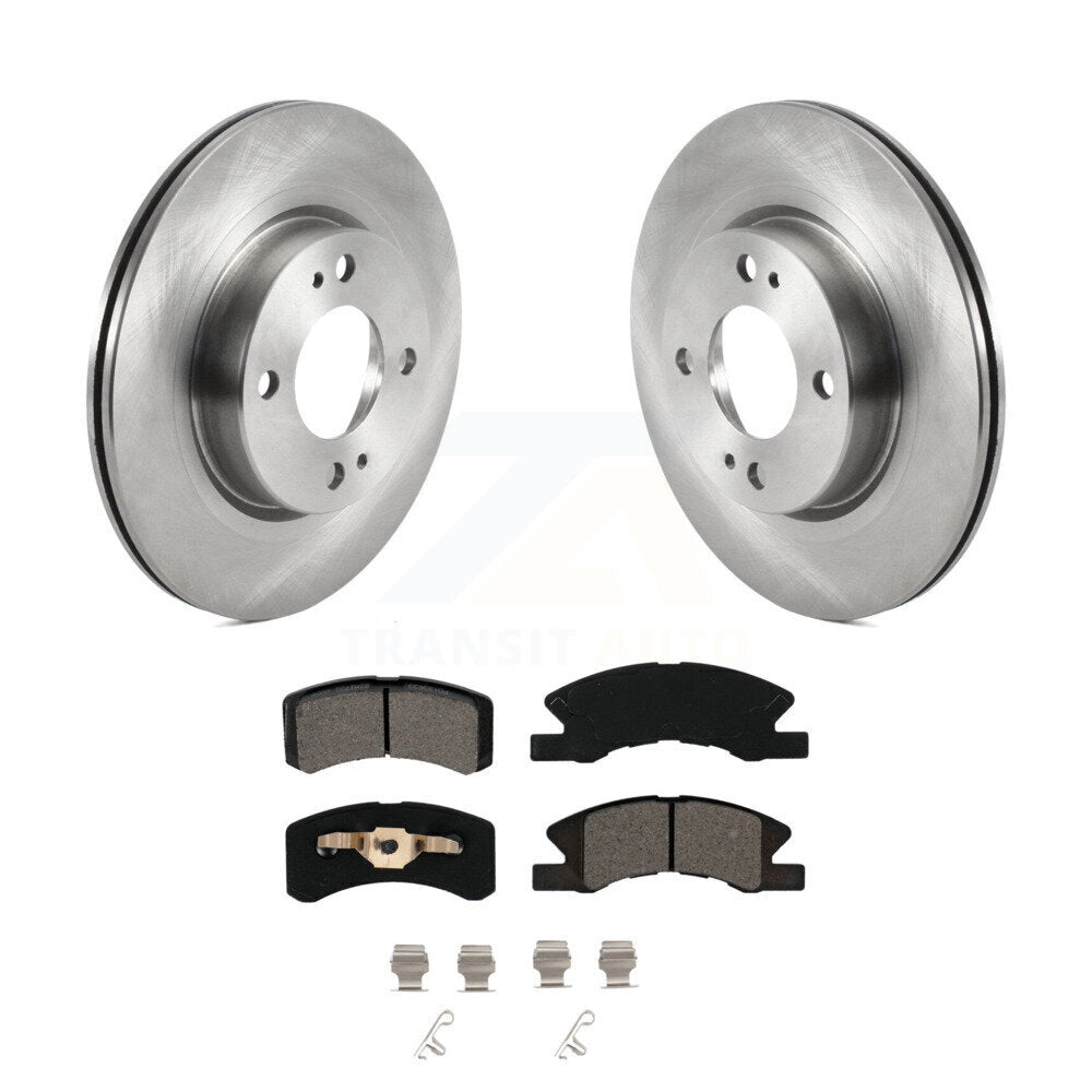 Disc Brake Rotors Semi-Metallic Pad Front Kit For 2017-2024 Mitsubishi Mirage G4