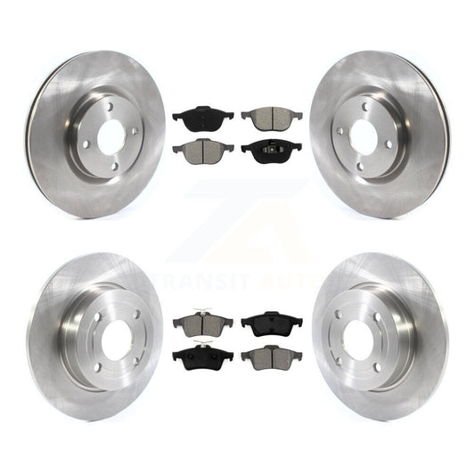 Brake Rotor And Semi-Metallic Pad Front Rear Kit For 2018-2021 Ford EcoSport FWD